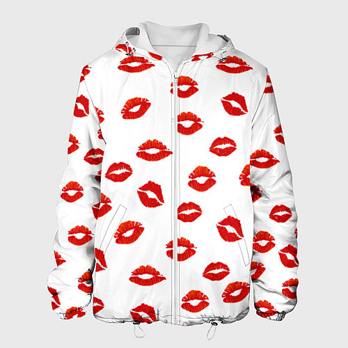 Мужская куртка Поцелуйчики / 3D-Белый – фото 1