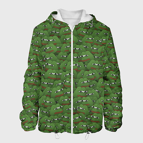 Мужская куртка Грустные лягушки / 3D-Белый – фото 1