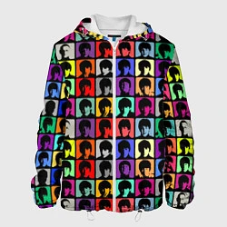 Куртка с капюшоном мужская The Beatles: pop-art, цвет: 3D-белый