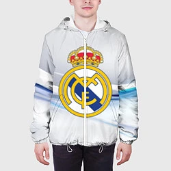 Куртка с капюшоном мужская Реал Мадрид, цвет: 3D-белый — фото 2