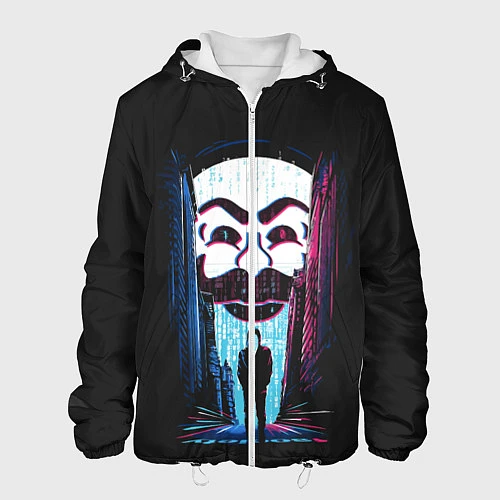 Мужская куртка Mr Robot: Anonymous / 3D-Белый – фото 1