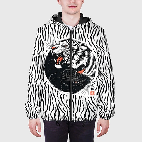 Мужская куртка Yin Yang Tigers / 3D-Черный – фото 3