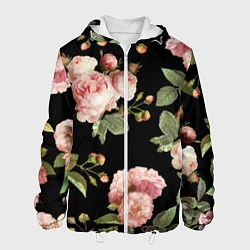 Куртка с капюшоном мужская TOP Roses, цвет: 3D-белый