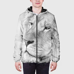 Куртка с капюшоном мужская Мудрый лев, цвет: 3D-черный — фото 2