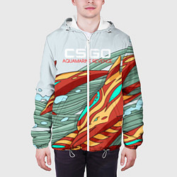 Куртка с капюшоном мужская CS:GO Aquamarine Revenge, цвет: 3D-белый — фото 2