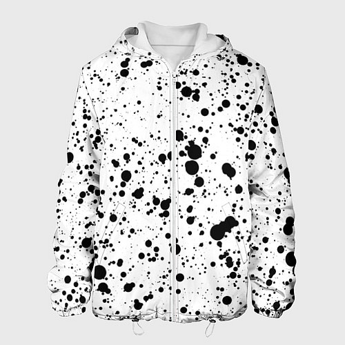Мужская куртка Чёрные брызги / 3D-Белый – фото 1
