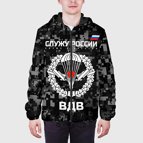 Мужская куртка Служу России, ВДВ / 3D-Черный – фото 3