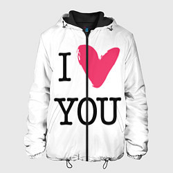 Куртка с капюшоном мужская I Iove you, цвет: 3D-черный
