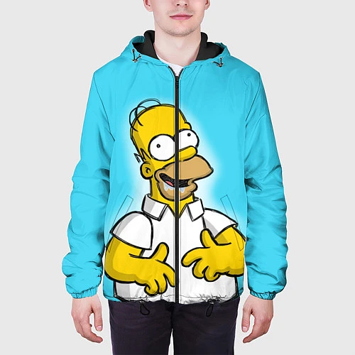 Мужская куртка Аппетит Гомера / 3D-Черный – фото 3