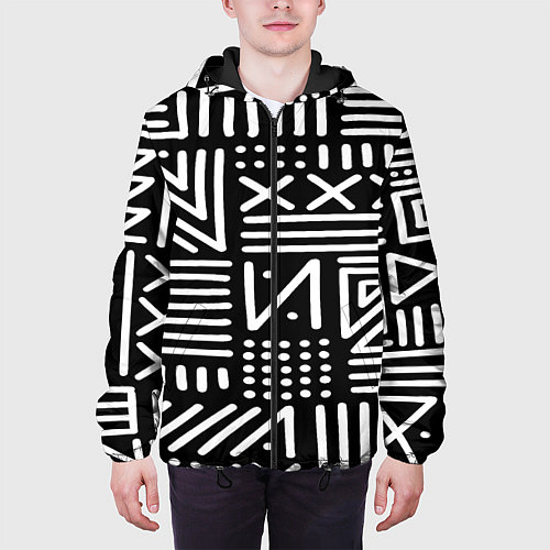 Мужская куртка Pattern / 3D-Черный – фото 3