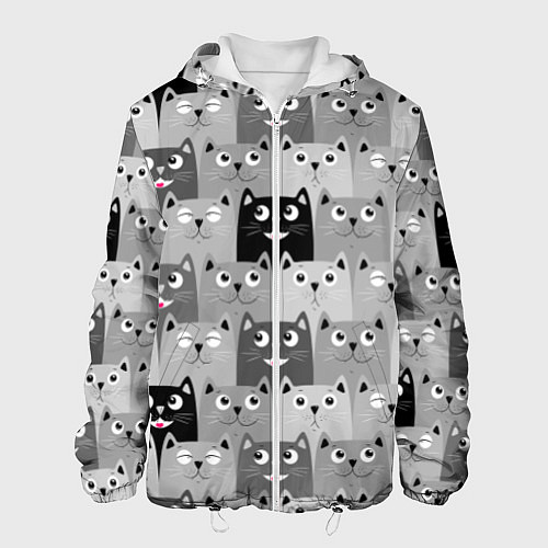 Мужская куртка Котейки / 3D-Белый – фото 1