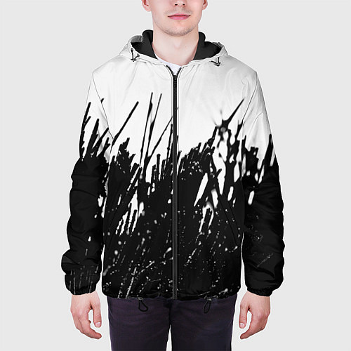 Мужская куртка Трава фото / 3D-Черный – фото 3