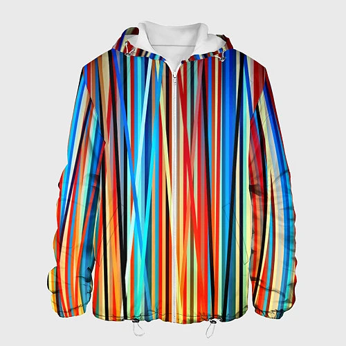 Мужская куртка Colored stripes / 3D-Белый – фото 1
