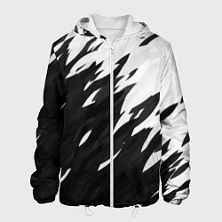 Куртка с капюшоном мужская Black & white, цвет: 3D-белый