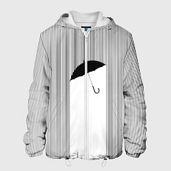 Куртка с капюшоном мужская Дождь, цвет: 3D-белый