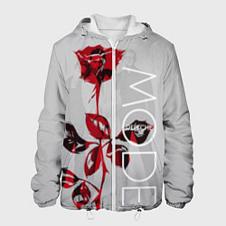 Куртка с капюшоном мужская Depeche Mode: Red Rose, цвет: 3D-белый
