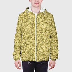 Куртка с капюшоном мужская Bitcoins Coins, цвет: 3D-белый — фото 2