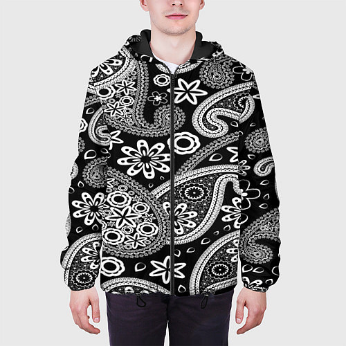 Мужская куртка Cucumber ornament / 3D-Черный – фото 3