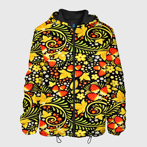 Мужская куртка Khokhloma pattern / 3D-Черный – фото 1