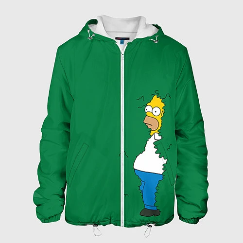 Мужская куртка Гомер в кустах / 3D-Белый – фото 1