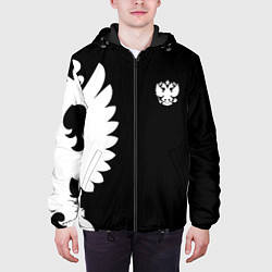 Куртка с капюшоном мужская Russia - Black collection, цвет: 3D-черный — фото 2