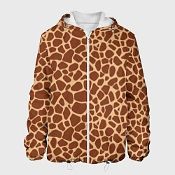 Куртка с капюшоном мужская Жираф, цвет: 3D-белый