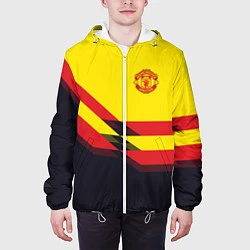 Куртка с капюшоном мужская Man United FC: Yellow style, цвет: 3D-белый — фото 2