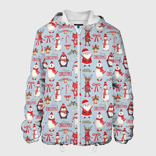 Мужская куртка Рождественская Милота / 3D-Белый – фото 1
