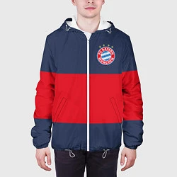 Куртка с капюшоном мужская Bayern Munchen - Red-Blue FCB 2022 NEW, цвет: 3D-белый — фото 2