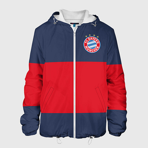 Мужская куртка Bayern Munchen - Red-Blue FCB 2022 NEW / 3D-Белый – фото 1