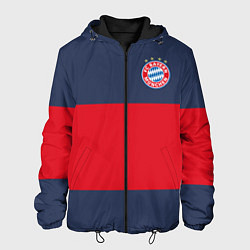 Куртка с капюшоном мужская Bayern Munchen - Red-Blue FCB 2022 NEW, цвет: 3D-черный