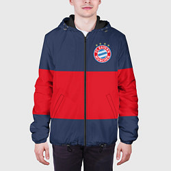Куртка с капюшоном мужская Bayern Munchen - Red-Blue FCB 2022 NEW, цвет: 3D-черный — фото 2