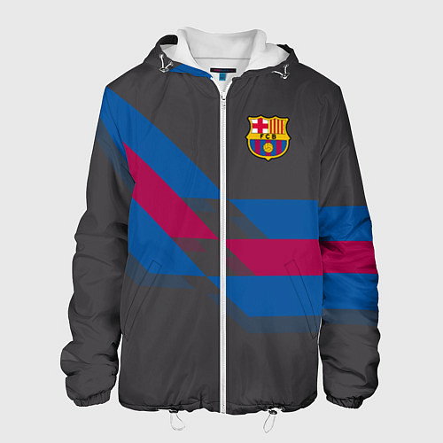 Мужская куртка Barcelona FC: Dark style / 3D-Белый – фото 1