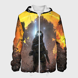 Куртка с капюшоном мужская Titanfall: Robots War, цвет: 3D-белый
