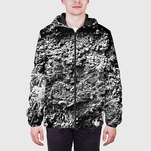 Мужская куртка Серая текстура / 3D-Черный – фото 3