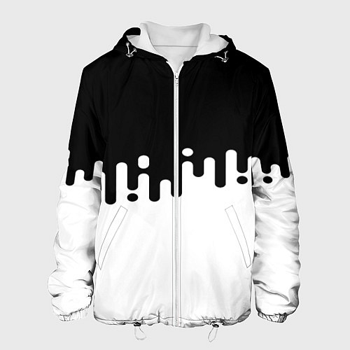 Мужская куртка Чёрно-белый узор / 3D-Белый – фото 1