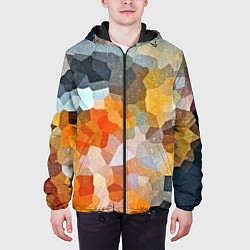 Куртка с капюшоном мужская Мозаика в блеске, цвет: 3D-черный — фото 2