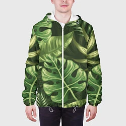 Куртка с капюшоном мужская Доисторический лес, цвет: 3D-белый — фото 2