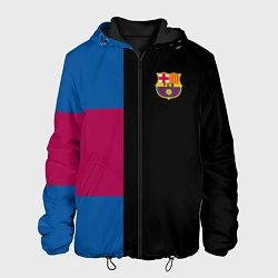 Куртка с капюшоном мужская Barcelona FC: Black style, цвет: 3D-черный
