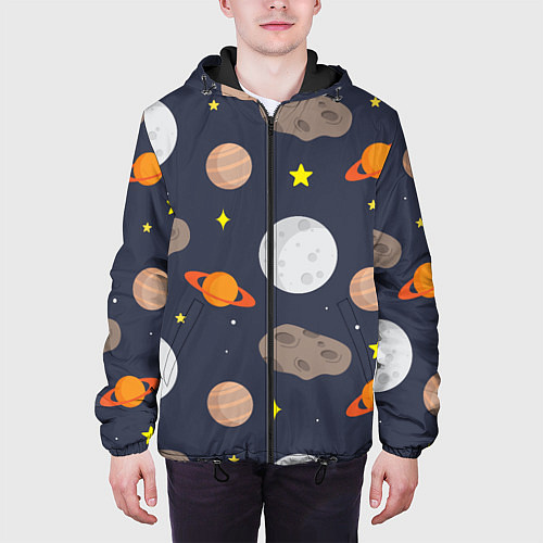Мужская куртка Луна / 3D-Черный – фото 3