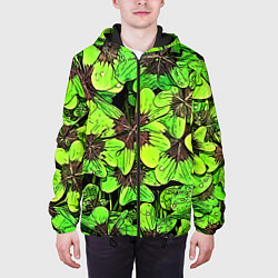 Куртка с капюшоном мужская Clover pattern, цвет: 3D-черный — фото 2
