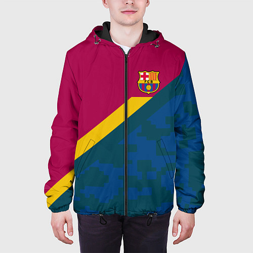 Мужская куртка Barcelona FC: Sport Camo 2018 / 3D-Черный – фото 3