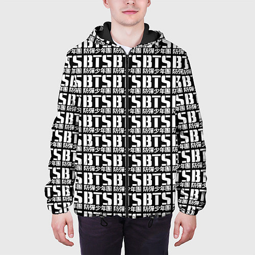 Мужская куртка BTS K-pop pattern / 3D-Черный – фото 3