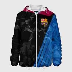 Куртка с капюшоном мужская FC Barcelona: Abstract, цвет: 3D-белый