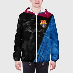 Куртка с капюшоном мужская FC Barcelona: Abstract, цвет: 3D-белый — фото 2
