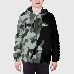 Куртка с капюшоном мужская PUBG: Camo Shadow, цвет: 3D-черный — фото 2