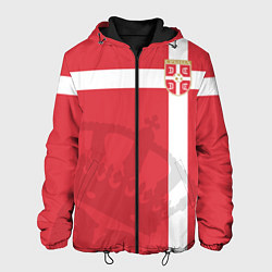 Куртка с капюшоном мужская Сборная Сербии цвета 3D-черный — фото 1