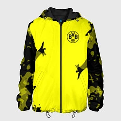Куртка с капюшоном мужская FC Borussia Dortmund: Yellow Original, цвет: 3D-черный