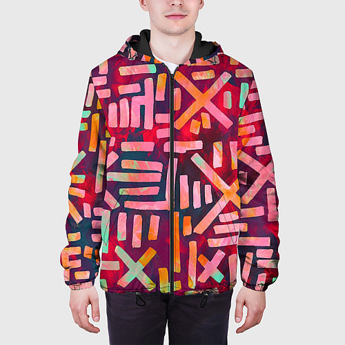 Мужская куртка Geometry Etnic / 3D-Черный – фото 3