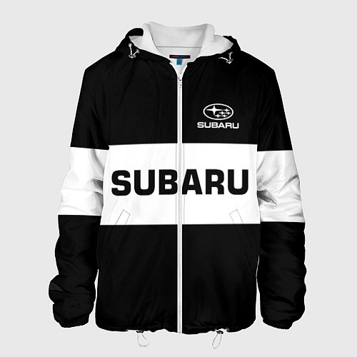 Мужская куртка Subaru: Black Sport / 3D-Белый – фото 1